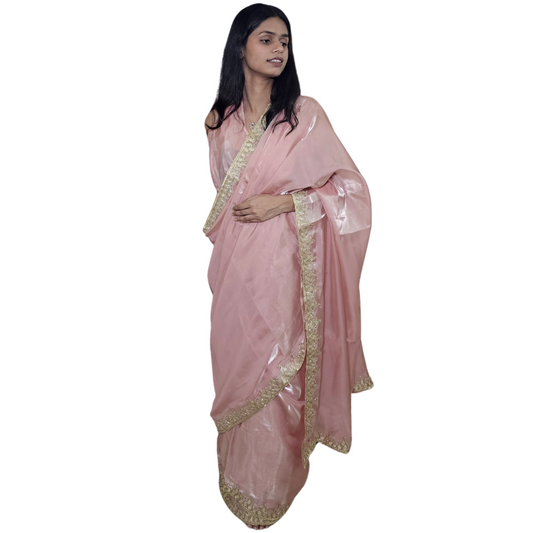 Embellished Pink saree